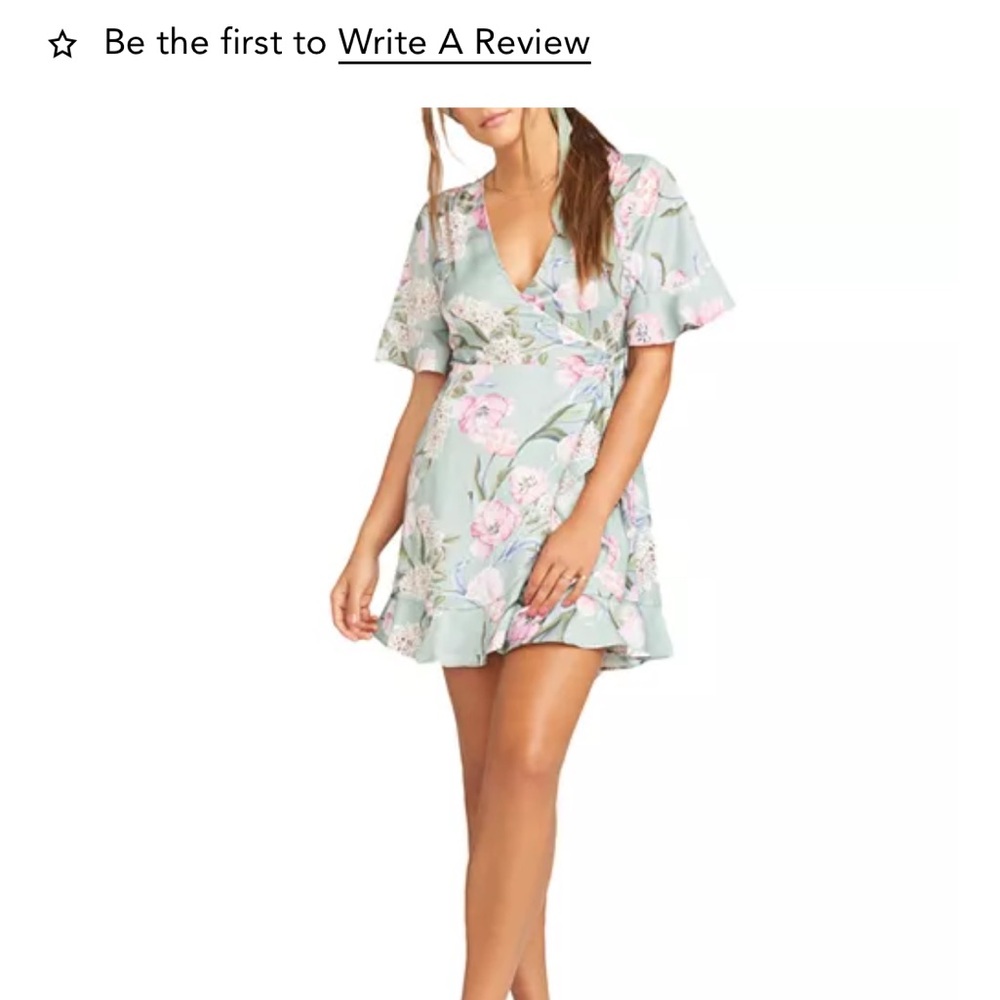 Show me your mumu Evelyn Wrapmini Dress satin feel size XS